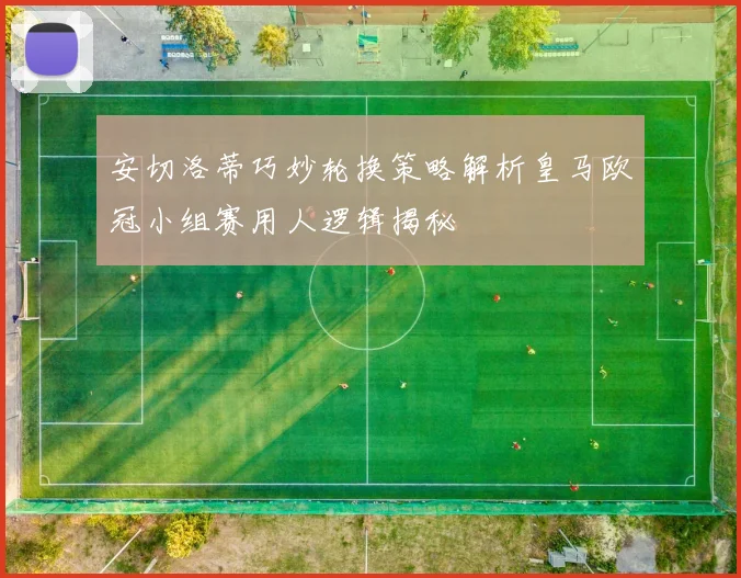 安切洛蒂巧妙轮换策略解析皇马欧冠小组赛用人逻辑揭秘